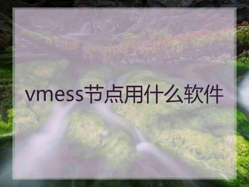 vmess节点用什么软件