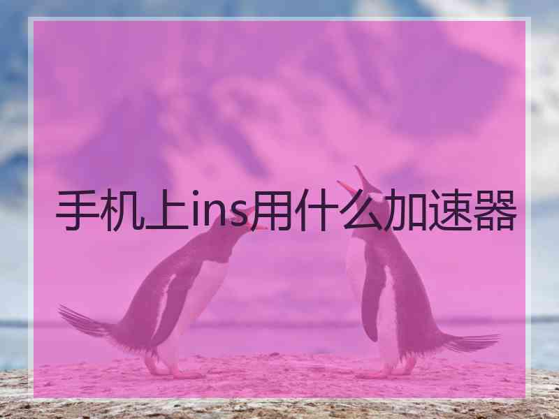 手机上ins用什么加速器