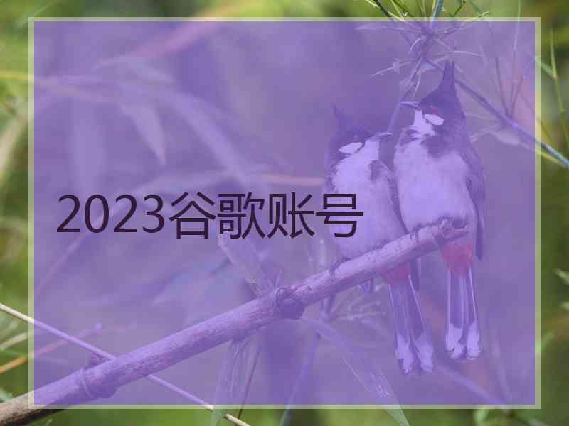 2023谷歌账号