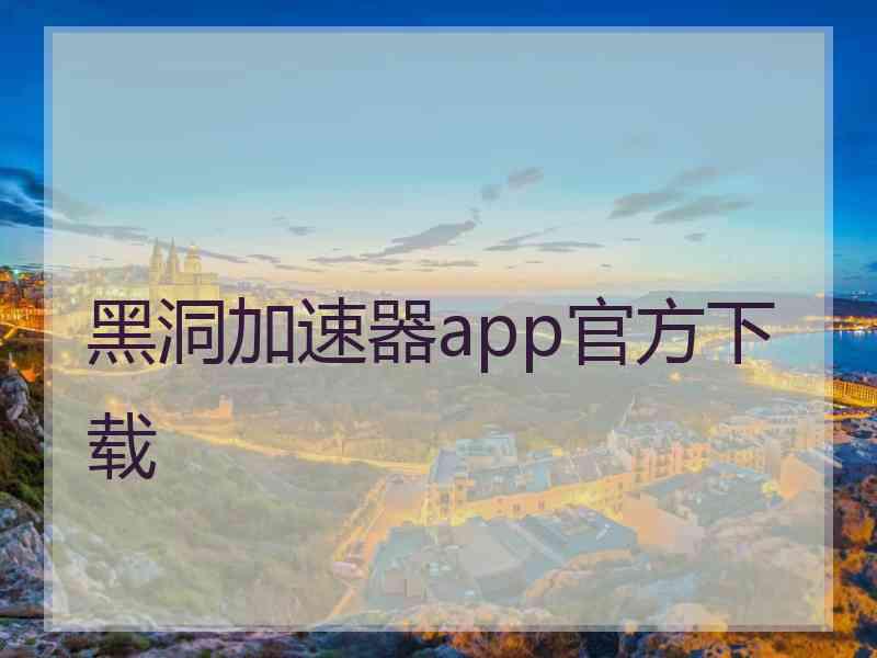 黑洞加速器app官方下载