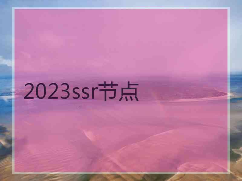 2023ssr节点