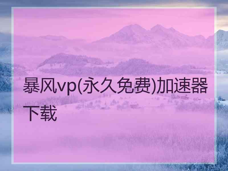 暴风vp(永久免费)加速器下载