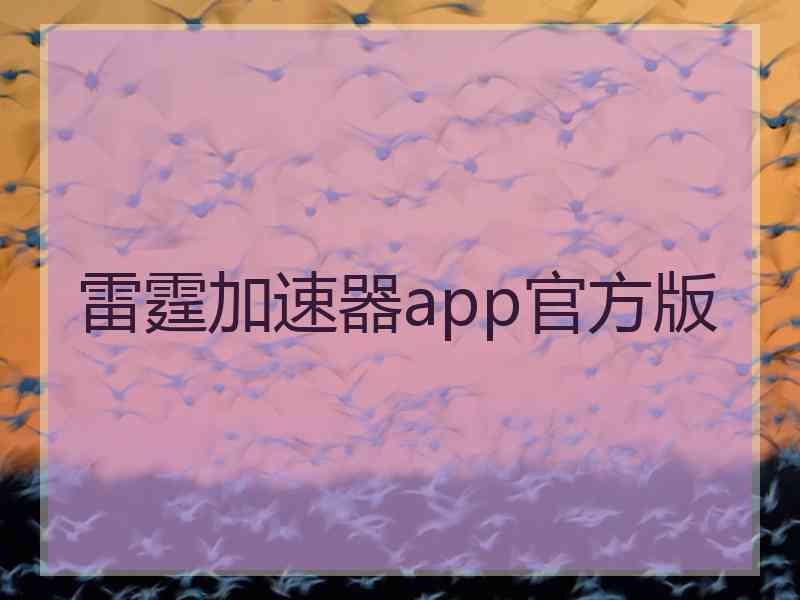 雷霆加速器app官方版