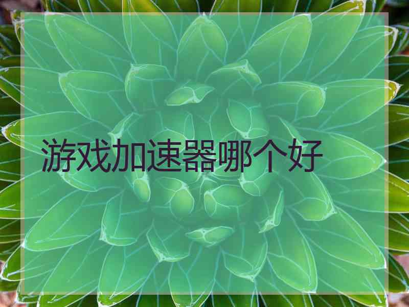 游戏加速器哪个好