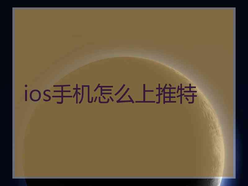 ios手机怎么上推特