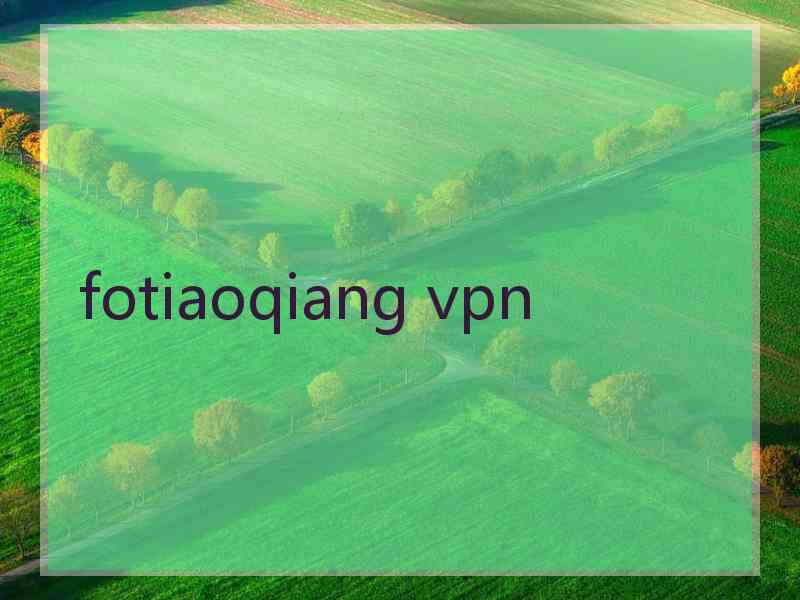 fotiaoqiang vpn